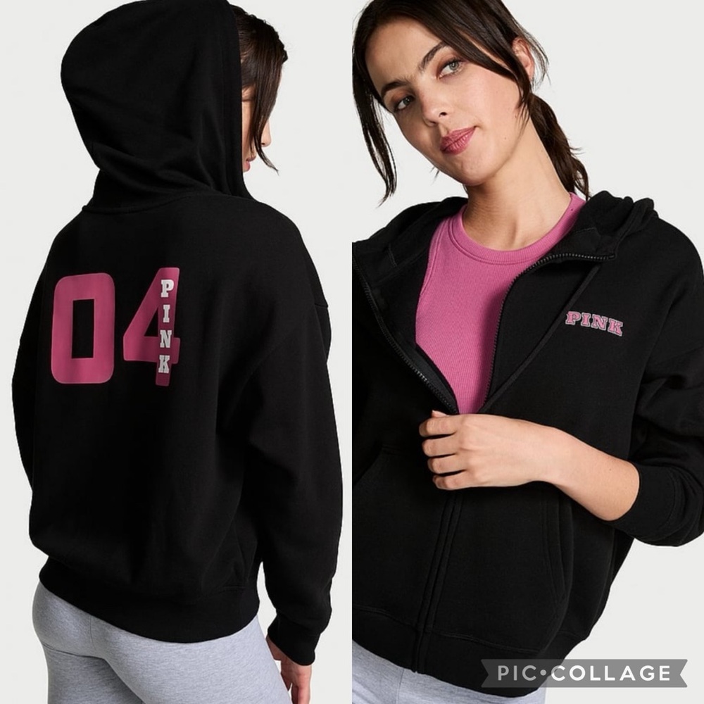 PINK Fleece Campus Full-Zip Hoodie